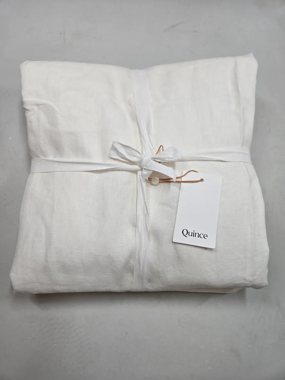 NWT QUINCE Set Of 2 48x96 European Linen Curtains Cream 0425